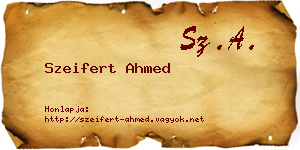 Szeifert Ahmed névjegykártya